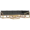 Lauko sofos komplektas 6 pcs Balta ir antracito 79 x 79 x 37 cm