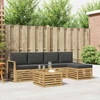 Lauko sofos komplektas 6 pcs Balta ir antracito 59 x 59 x 37 cm