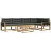 Lauko sofos komplektas 6 pcs Balta ir antracito 79 x 79 x 37 cm