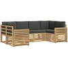 Lauko sofos komplektas 6 pcs Balta ir antracito