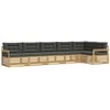 Lauko sofos komplektas 6 pcs Balta ir antracito Poliesteris