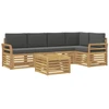 Lauko sofos komplektas 6 pcs Balta ir antracito 59 x 59 x 37 cm