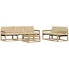 Lauko sofos komplektas 6 pcs Balta ir kreminė 79 x 79 x 37 cm