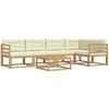 Lauko sofos komplektas 6 pcs Balta ir kreminė 79 x 79 x 37 cm