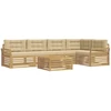 Lauko sofos komplektas 6 pcs Balta ir kreminė 79 x 79 x 37 cm