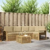 Lauko sofos komplektas 6 pcs Balta ir kreminė 59 x 59 x 37 cm