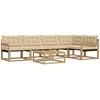 Lauko sofos komplektas 6 pcs Balta ir kreminė 79 x 79 x 37 cm