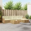 Lauko sofos komplektas 6 pcs Balta ir kreminė 79 x 79 x 37 cm