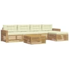 Lauko sofos komplektas 6 pcs Balta ir kreminė 79 x 79 x 37 cm
