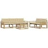 Lauko sofos komplektas 6 pcs Balta ir kreminė 79 x 79 x 37 cm