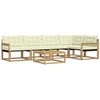 Lauko sofos komplektas 6 pcs Balta ir kreminė 79 x 79 x 37 cm