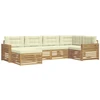 Lauko sofos komplektas 6 pcs Balta ir kreminė