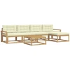 Lauko sofos komplektas 6 pcs Balta ir kreminė 79 x 79 x 37 cm