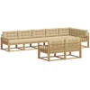 Lauko sofos komplektas 6 pcs Balta ir kreminė Poliesteris