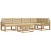 Lauko sofos komplektas 6 pcs Balta ir kreminė 79 x 79 x 37 cm