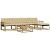 Lauko sofos komplektas 6 pcs Balta ir kreminė 79 x 79 x 37 cm