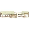 Lauko sofos komplektas 6 pcs Balta ir kreminė 79 x 79 x 37 cm