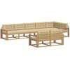 Lauko sofos komplektas 6 pcs Balta ir kreminė Poliesteris