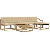 Lauko sofos komplektas 6 pcs Balta ir kreminė 79 x 79 x 37 cm