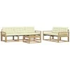 Lauko sofos komplektas 6 pcs Balta ir kreminė 79 x 79 x 37 cm