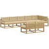 Lauko sofos komplektas 6 pcs Balta ir kreminė Poliesteris