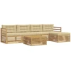 Lauko sofos komplektas 6 pcs Balta ir kreminė 79 x 79 x 37 cm