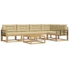 Lauko sofos komplektas 6 pcs Balta ir kreminė 79 x 79 x 37 cm