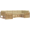 Lauko sofos komplektas 6 pcs Balta ir kreminė