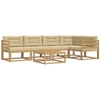 Lauko sofos komplektas 6 pcs Balta ir kreminė 79 x 79 x 37 cm