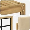 Lauko sofos komplektas 6 pcs Balta ir kreminė Poliesteris