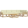 Lauko sofos komplektas 6 pcs Balta ir kreminė 79 x 79 x 37 cm