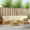 Lauko sofos komplektas 6 pcs Balta ir kreminė 59 x 59 x 37 cm