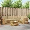 Lauko sofos komplektas 6 pcs Balta ir kreminė 59 x 59 x 37 cm