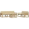 Lauko sofos komplektas 6 pcs Balta ir kreminė 79 x 79 x 37 cm