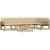 Lauko sofos komplektas 6 pcs Balta ir kreminė 79 x 79 x 37 cm