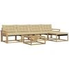 Lauko sofos komplektas 6 pcs Balta ir kreminė 79 x 79 x 37 cm