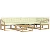 Lauko sofos komplektas 6 pcs Balta ir kreminė 79 x 79 x 37 cm