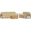 Lauko sofos komplektas 6 pcs Balta ir kreminė