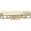 Lauko sofos komplektas 6 pcs Balta ir kreminė 79 x 79 x 37 cm