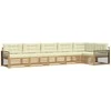 Lauko sofos komplektas 6 pcs Balta ir kreminė Poliesteris