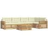 Lauko sofos komplektas 6 pcs Balta ir kreminė 79 x 79 x 37 cm