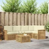 Lauko sofos komplektas 6 pcs Balta ir kreminė 59 x 59 x 37 cm