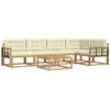 Lauko sofos komplektas 6 pcs Balta ir kreminė 79 x 79 x 37 cm