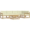 Lauko sofos komplektas 6 pcs Balta ir kreminė 79 x 79 x 37 cm