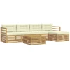 Lauko sofos komplektas 6 pcs Balta ir kreminė 79 x 79 x 37 cm
