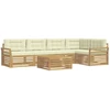 Lauko sofos komplektas 6 pcs Balta ir kreminė 79 x 79 x 37 cm