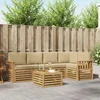 Lauko sofos komplektas 6 pcs Balta ir kreminė 59 x 59 x 37 cm