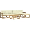 Lauko sofos komplektas 6 pcs Balta ir kreminė 79 x 79 x 37 cm