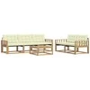 Lauko sofos komplektas 6 pcs Balta ir kreminė 79 x 79 x 37 cm