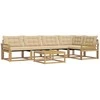 Lauko sofos komplektas 6 pcs Balta ir kreminė 79 x 79 x 37 cm
